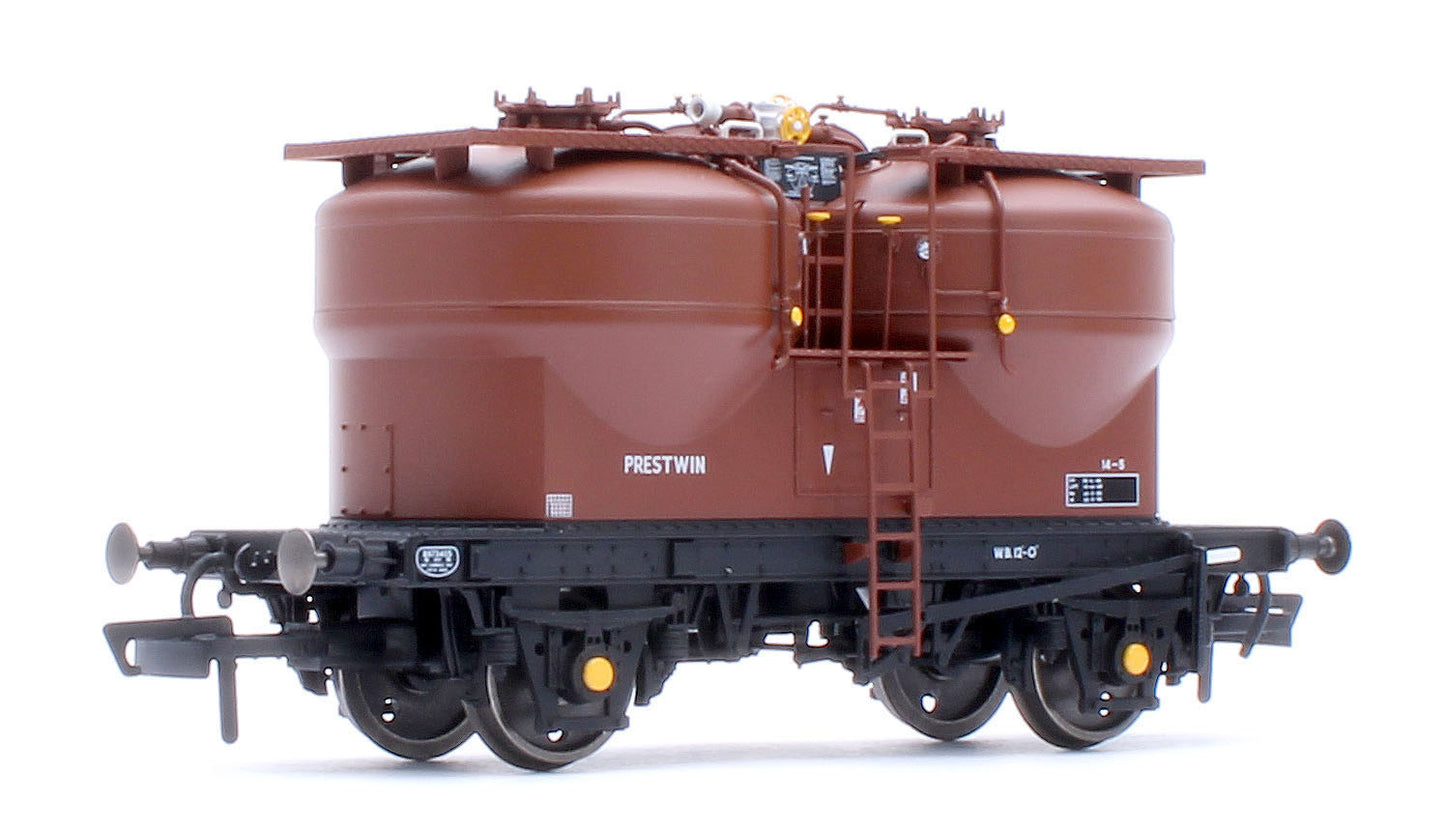 Set of 3 Prestwin Silo Wagons in BR Bauxite - Pre TOPS