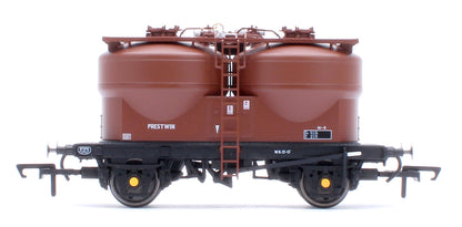 Set of 3 Prestwin Silo Wagons in BR Bauxite - Pre TOPS