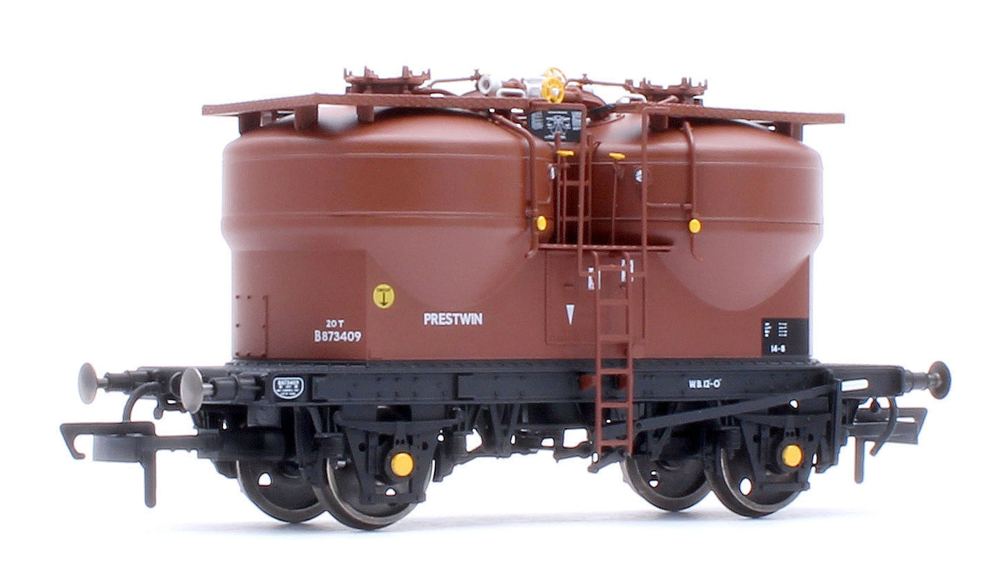 Set of 3 Prestwin Silo Wagons in BR Bauxite - Pre TOPS