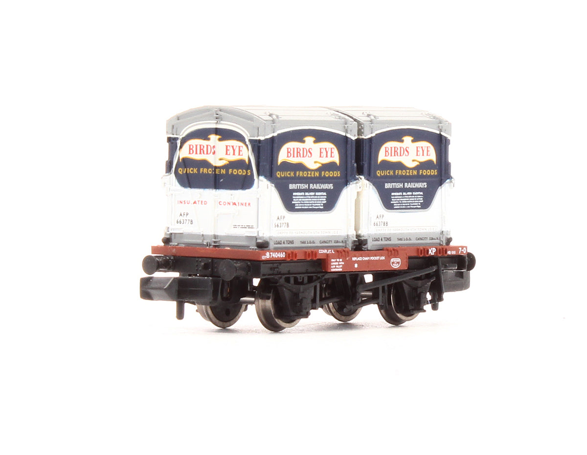 Pre-Owned 377-341B Conflat Wagon With AF Containers 'Birds Eye'