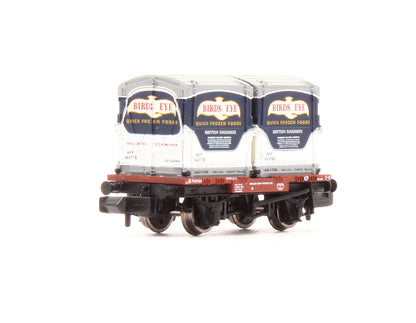 Pre-Owned 377-341B Conflat Wagon With AF Containers 'Birds Eye'