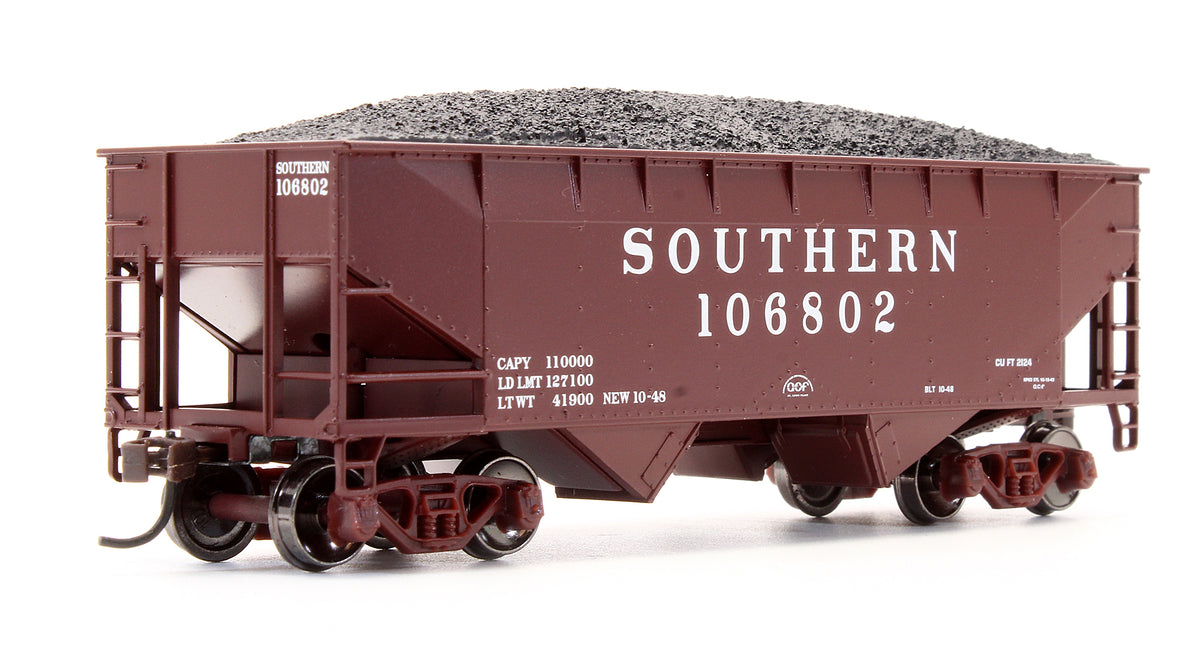 Pre-Owned 91187 Set Of 6 Southern 34' 2 Bay Hopper cars (Offset)