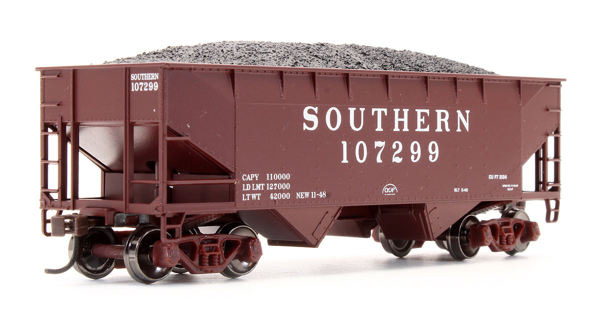 Pre-Owned 91187 Set Of 6 Southern 34' 2 Bay Hopper cars (Offset)
