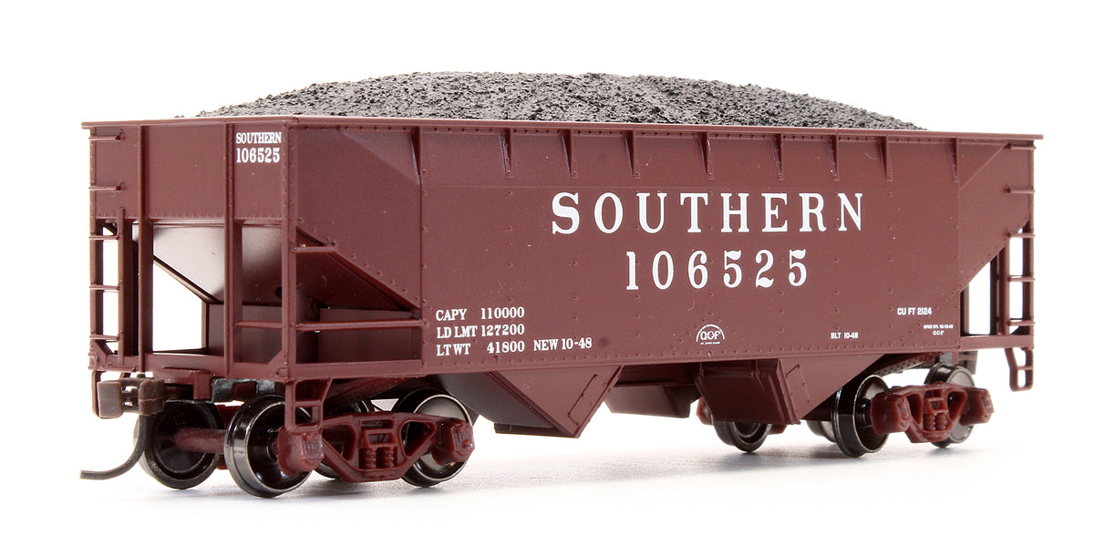Pre-Owned 91187 Set Of 6 Southern 34' 2 Bay Hopper cars (Offset)