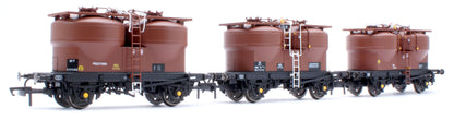 Set of 3 Prestwin Silo Wagons in BR Bauxite - TOPS