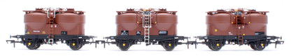 Set of 3 Prestwin Silo Wagons in BR Bauxite - TOPS