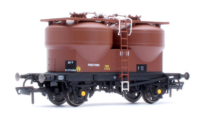 Set of 3 Prestwin Silo Wagons in BR Bauxite - TOPS