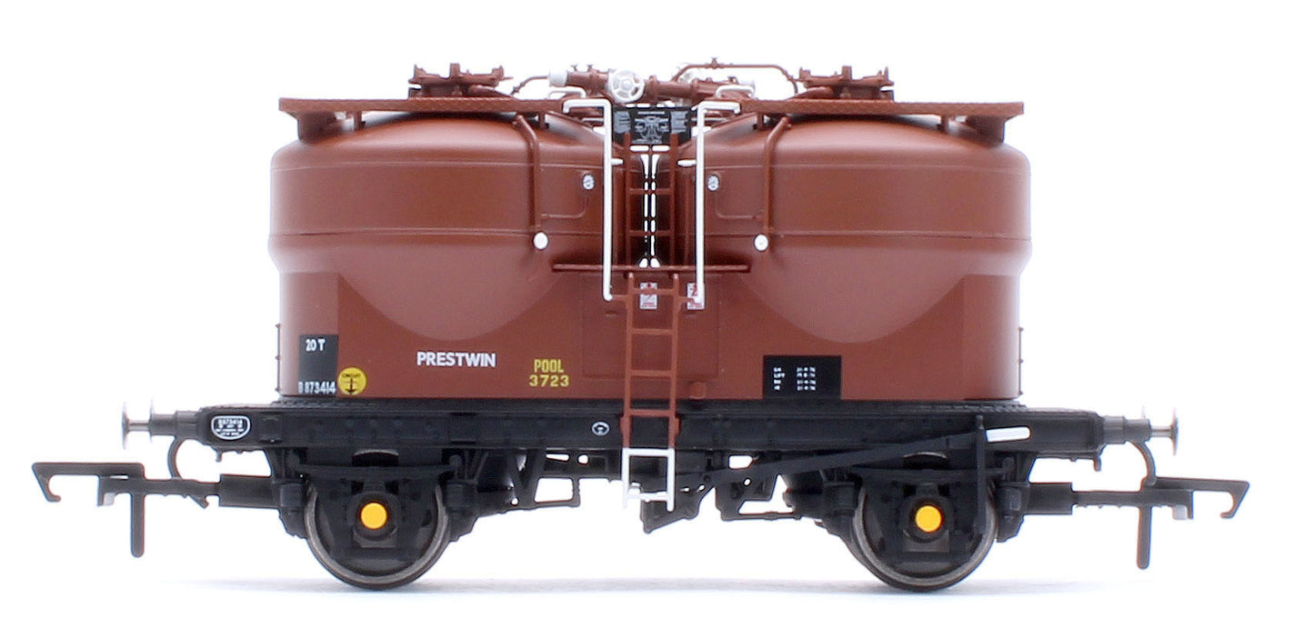 Set of 3 Prestwin Silo Wagons in BR Bauxite - TOPS