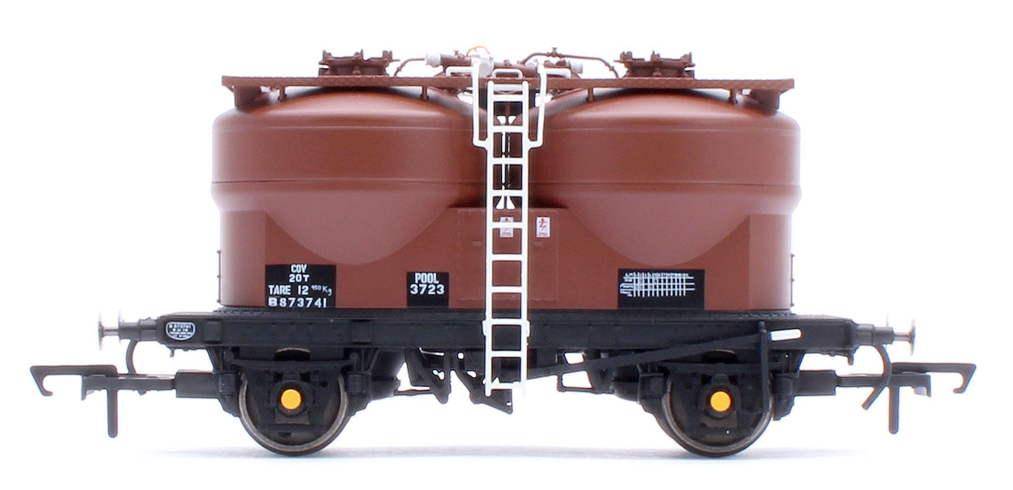 Set of 3 Prestwin Silo Wagons in BR Bauxite - TOPS
