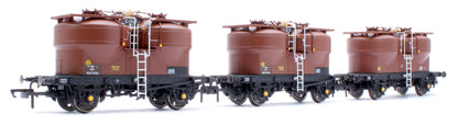 Set of 3 Prestwin Silo Wagons in BR Bauxite - TOPS