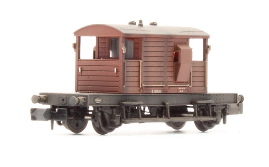 Pre-Owned BR Bauxite (Early) SR 25T 'Pill Box' Brake Van No.55585 - Custom Weathered