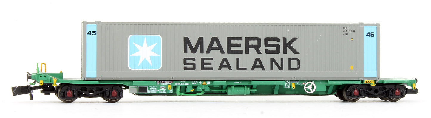 Pre-Owned Intermodal Bogie Wagons With 45ft 'Maersk line' & 'Maersk Sealand Containers