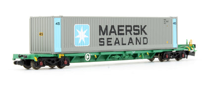 Pre-Owned Intermodal Bogie Wagons With 45ft 'Maersk line' & 'Maersk Sealand Containers