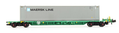Pre-Owned Intermodal Bogie Wagons With 45ft 'Maersk line' & 'Maersk Sealand Containers