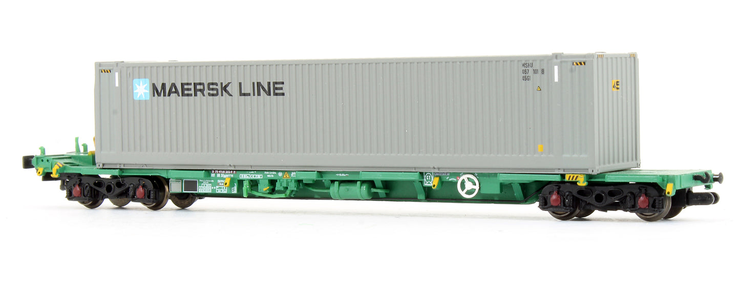 Pre-Owned Intermodal Bogie Wagons With 45ft 'Maersk line' & 'Maersk Sealand Containers