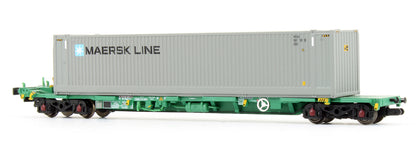 Pre-Owned Intermodal Bogie Wagons With 45ft 'Maersk line' & 'Maersk Sealand Containers