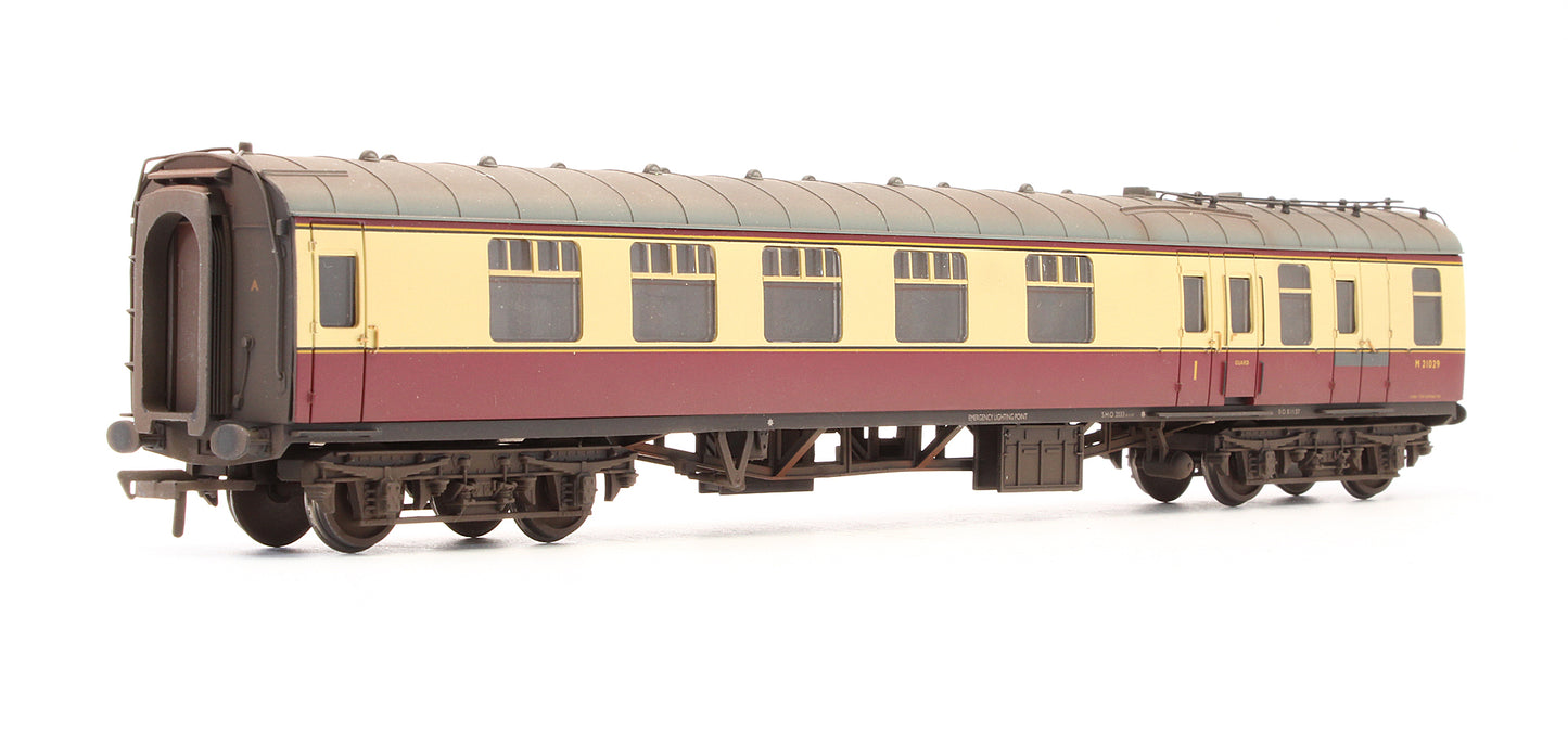 Pre-Owned BR MK1 Brake Composite Corridor BCK Coach Crimson & Cream 'M21029' - Custom Weathered