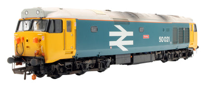 Pre-Owned ACC2243-DCC Class 50021 'Rodney' BR Blue Large Logo Diesel Locomotive (DCC Sound) - Custom Weathered