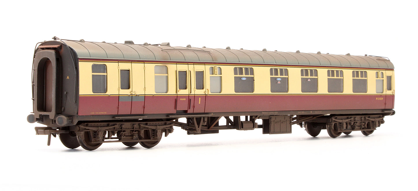 Pre-Owned BR MK1 Brake Composite Corridor BCK Coach Crimson & Cream 'M21029' - Custom Weathered