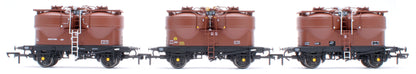 Set of 3 Prestwin Silo Wagons in BR Bauxite - TOPS