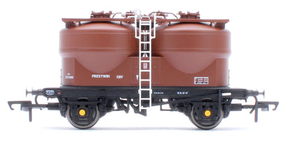Set of 3 Prestwin Silo Wagons in BR Bauxite - TOPS