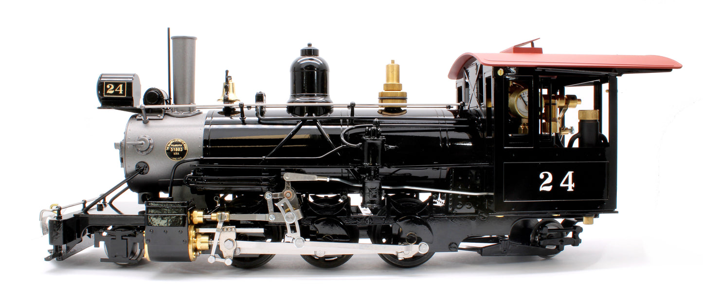 2-6-2 S.R. & R.L 'Sandy River & Rangely Lakes' No.24 Black (Radio Control, Insulated Wheels) Steam Locomotive