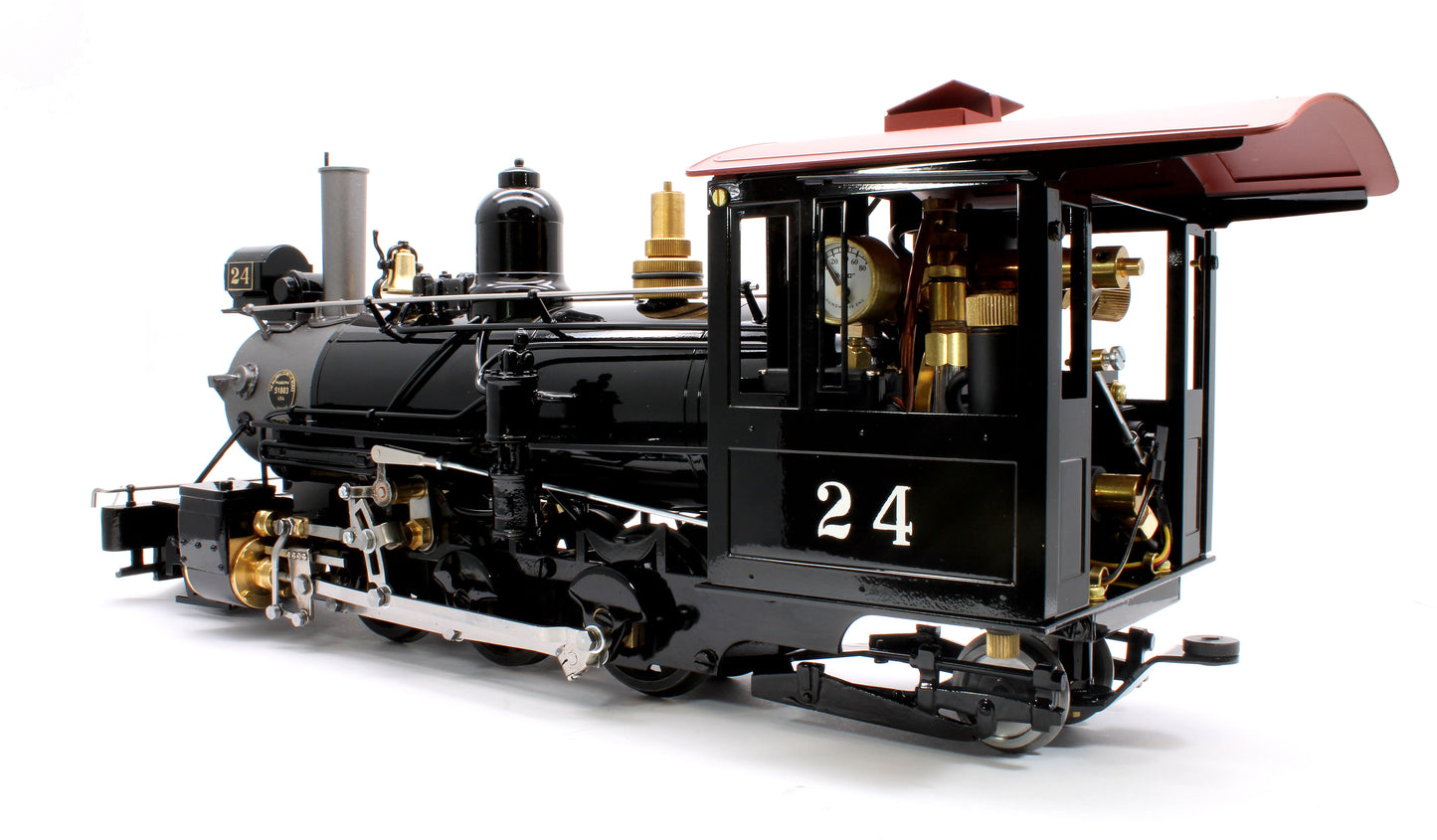 2-6-2 S.R. & R.L 'Sandy River & Rangely Lakes' No.24 Black (Radio Control, Insulated Wheels) Steam Locomotive