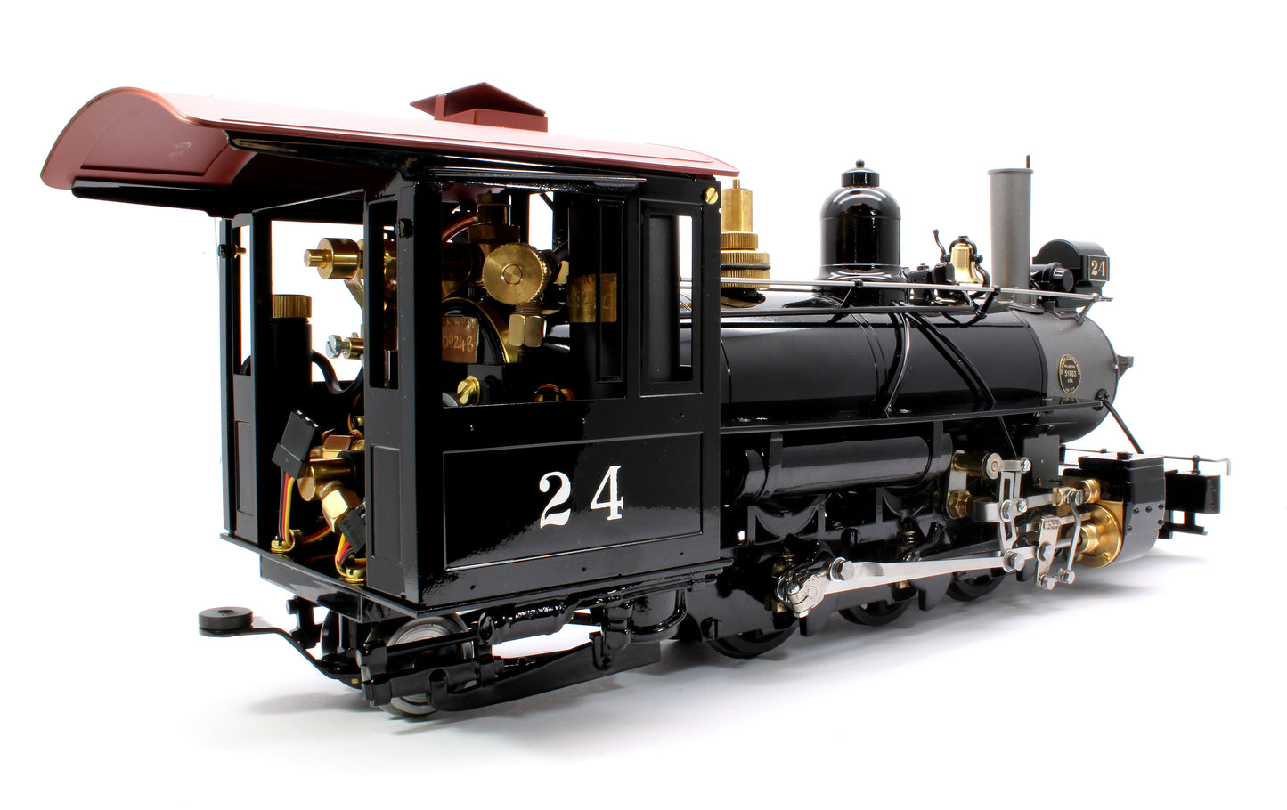 2-6-2 S.R. & R.L 'Sandy River & Rangely Lakes' No.24 Black (Radio Control, Insulated Wheels) Steam Locomotive