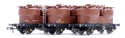 Set of 3 Prestwin Silo Wagons in BR Bauxite - TOPS