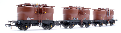 Set of 3 Prestwin Silo Wagons in BR Bauxite - TOPS