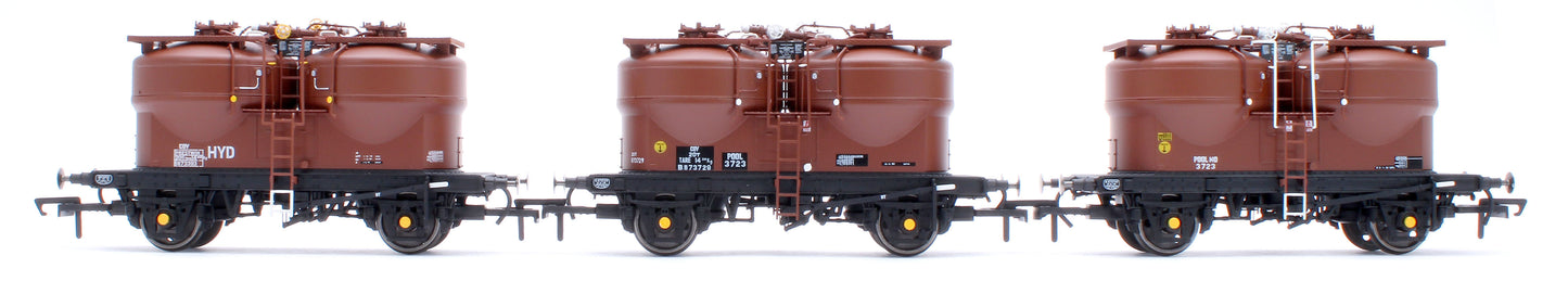 Set of 3 Prestwin Silo Wagons in BR Bauxite - TOPS