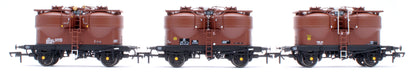 Set of 3 Prestwin Silo Wagons in BR Bauxite - TOPS