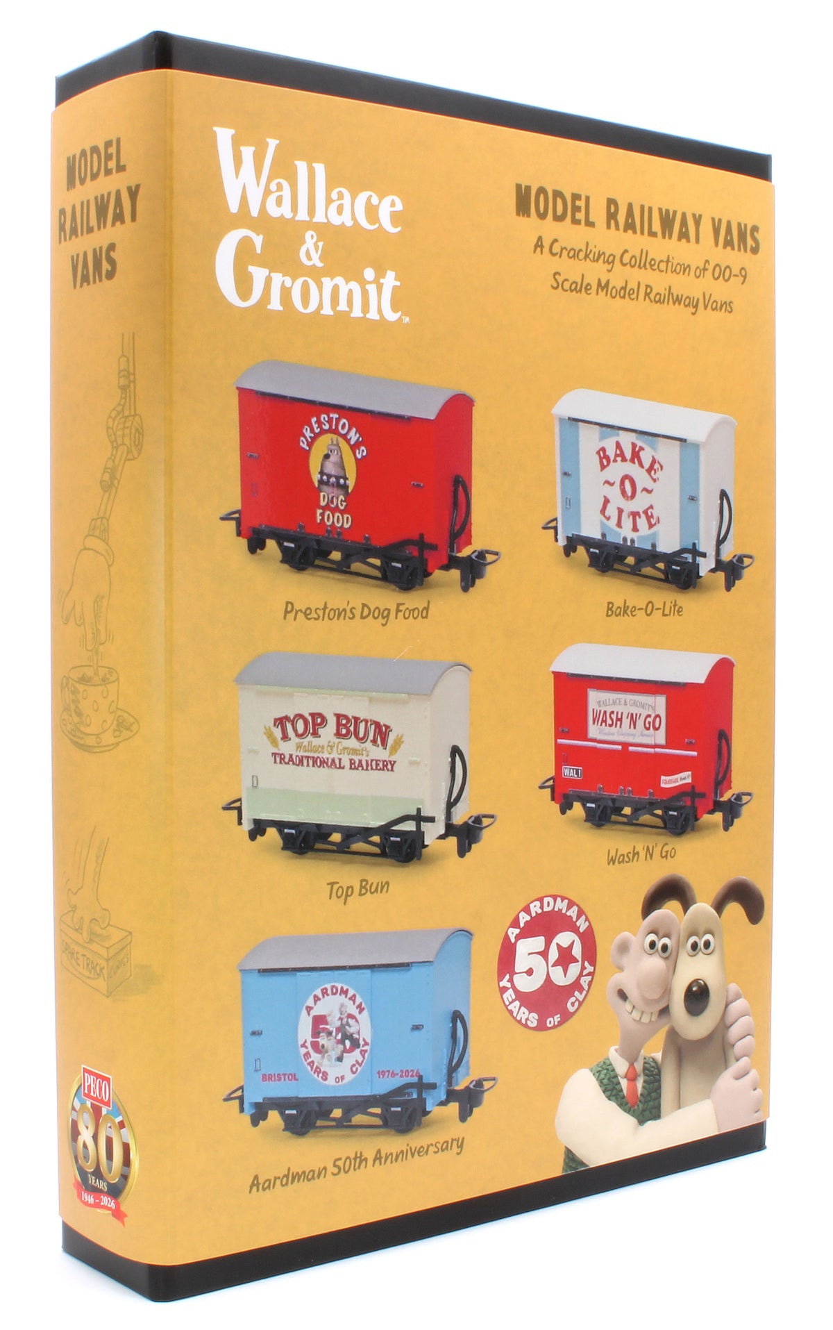 GRAA050 OO9 Box Van Wallace & Gromit Aardman 50th Anniversary Wagon Collectors Set of 5