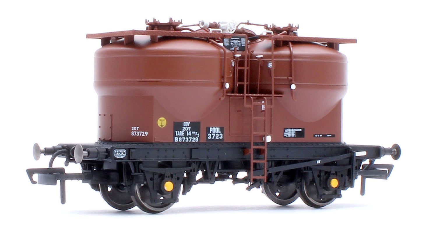 Set of 3 Prestwin Silo Wagons in BR Bauxite - TOPS