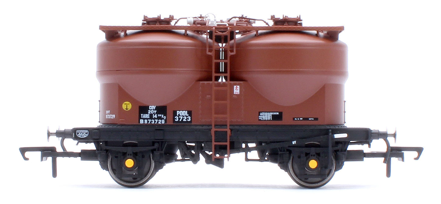 Set of 3 Prestwin Silo Wagons in BR Bauxite - TOPS