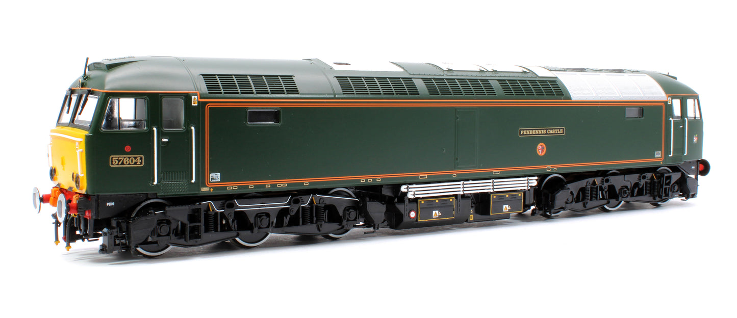 Class 57 GWR Lined Green 57604 Pendennis Castle Diesel Locomotive