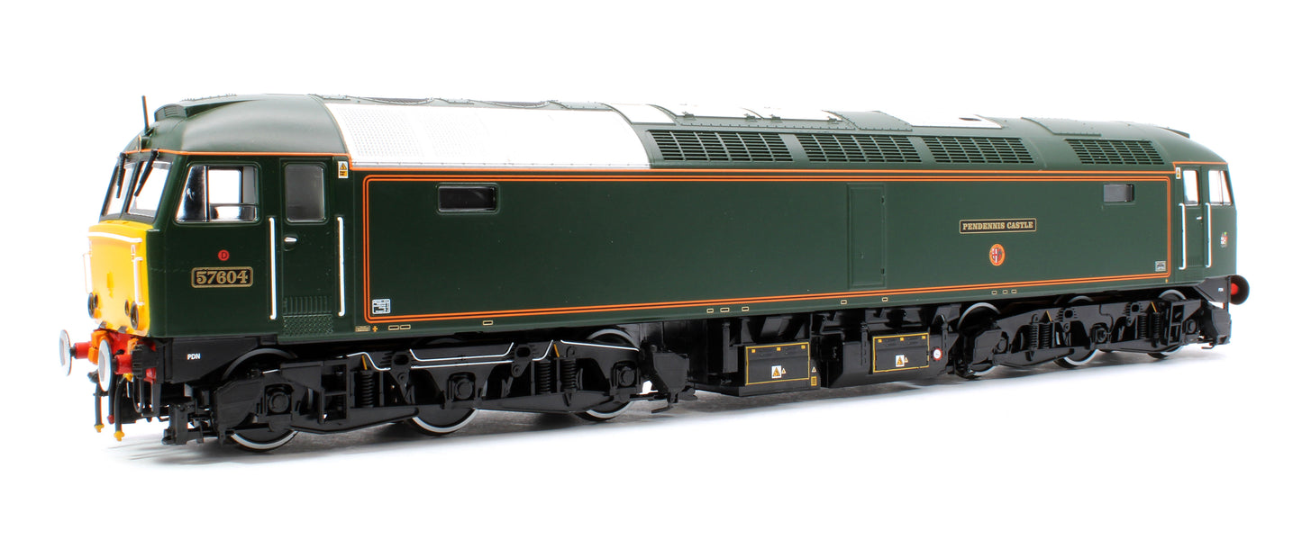 Class 57 GWR Lined Green 57604 Pendennis Castle Diesel Locomotive