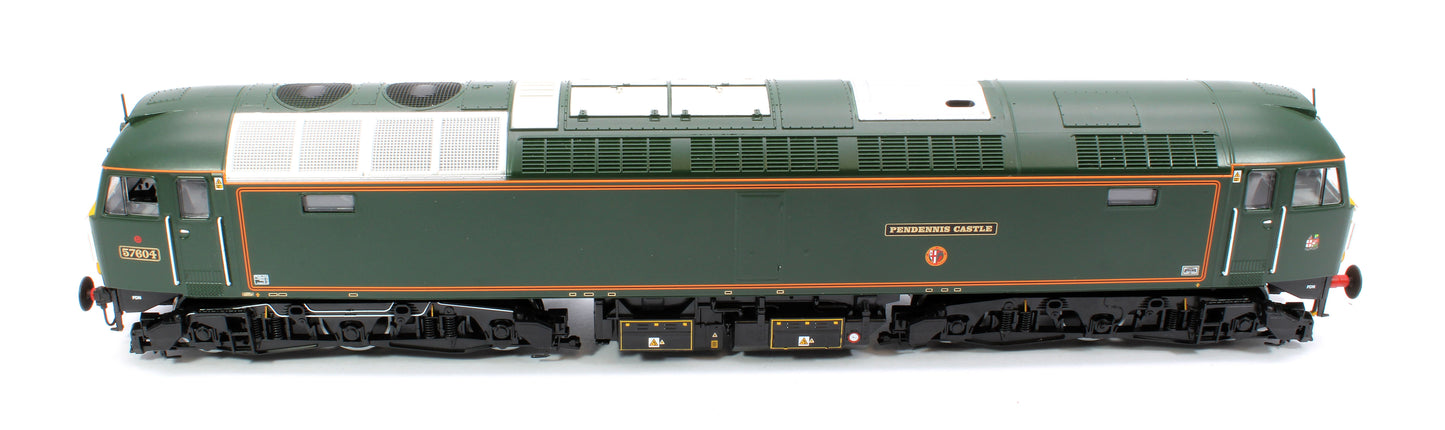 Class 57 GWR Lined Green 57604 Pendennis Castle Diesel Locomotive