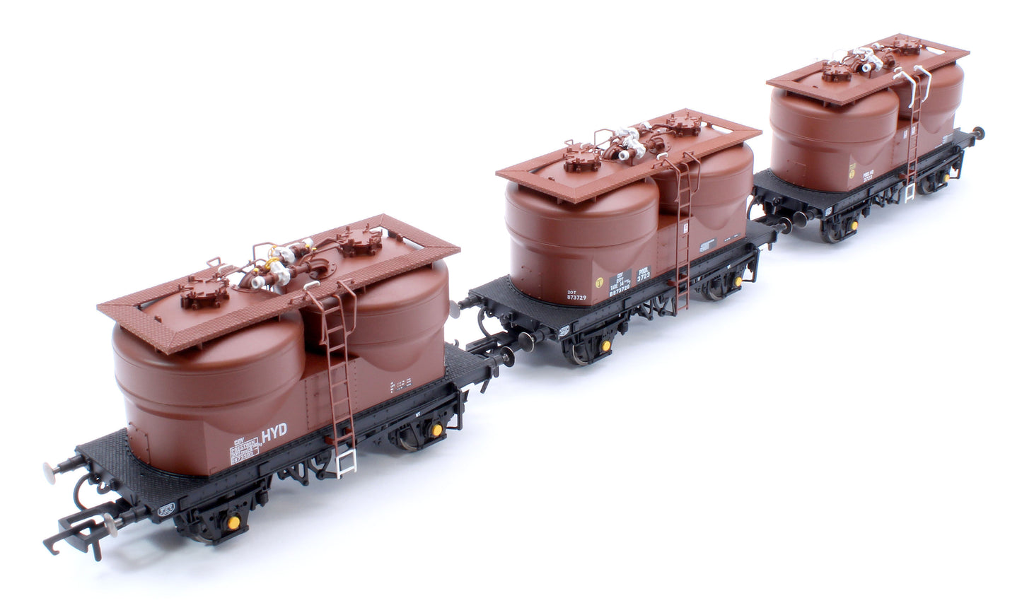 Set of 3 Prestwin Silo Wagons in BR Bauxite - TOPS