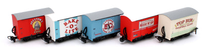 GRAA050 OO9 Box Van Wallace & Gromit Aardman 50th Anniversary Wagon Collectors Set of 5