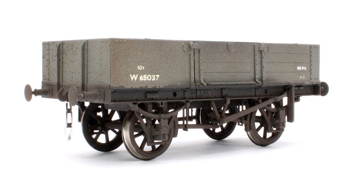 Pre-Owned Kit Built BR Grey 4 Plank Open Wagon No.W65037 - Weathered