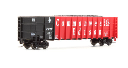 Pre-Owned 50' Thrall High-Side Coal Gondola - Commonwealth Edison 3 Car Set