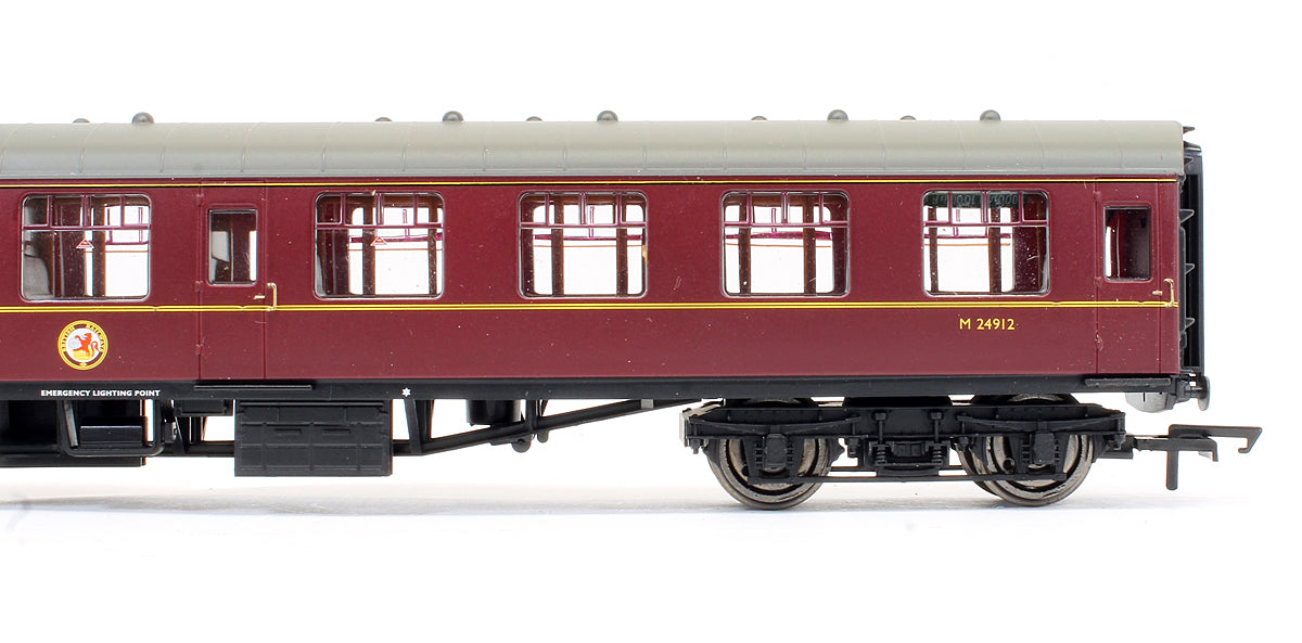 Pre-Owned BR Maroon MK1 Corridor 2nd Class Coach M24912 (With Lights)