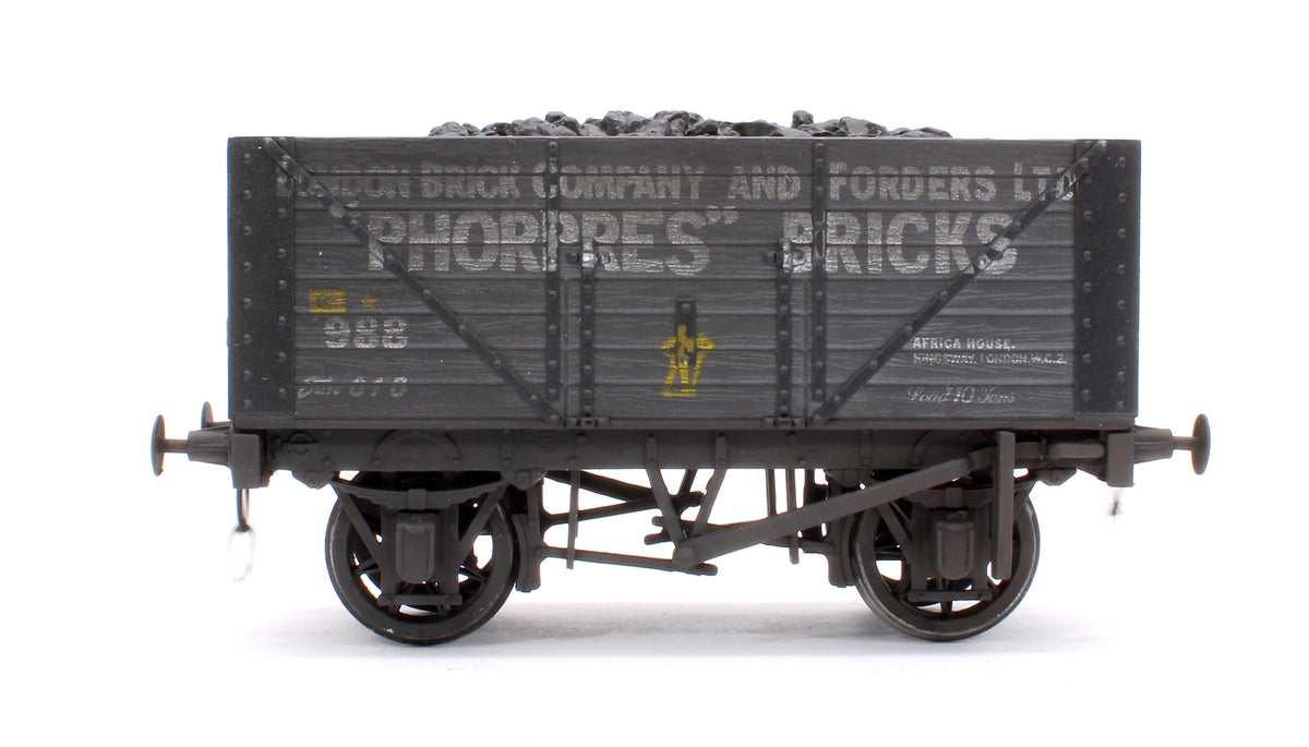 Pre-Owned Kit Built 10T 8 Plank Open Wagon No.988 'Phorpes Bricks' - Weathered