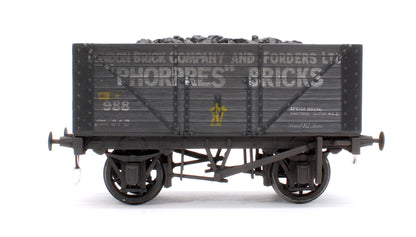 Pre-Owned Kit Built 10T 8 Plank Open Wagon No.988 'Phorpes Bricks' - Weathered