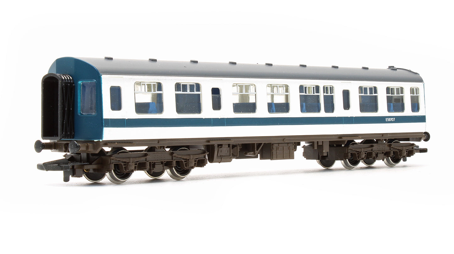 Pre-Owned BR White Blue Trailer Second DMU Coach 'E59707'