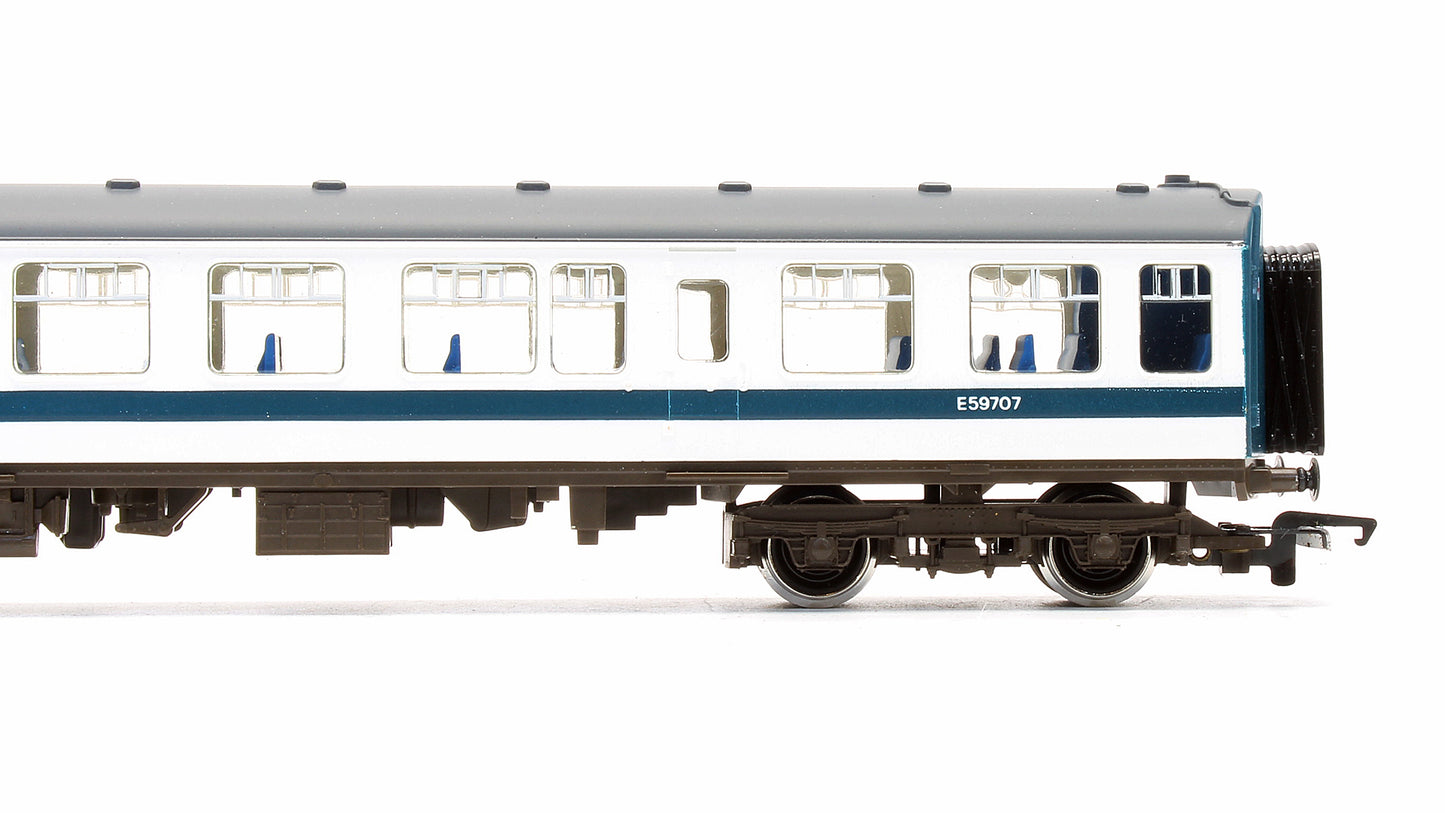 Pre-Owned BR White Blue Trailer Second DMU Coach 'E59707'