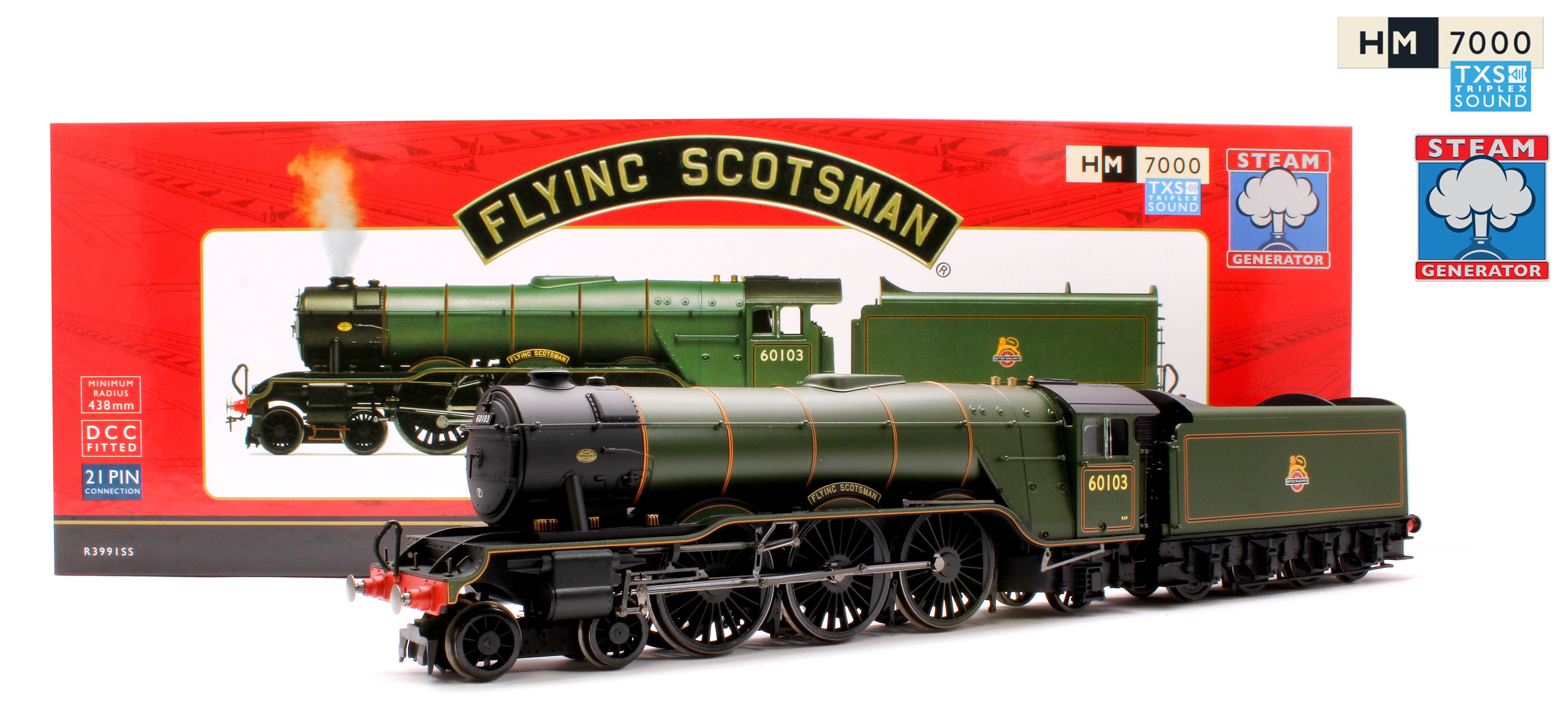 Hornby Class A3 4-6-2 60103 'Flying Scotsman' BR with Steam Generator ...