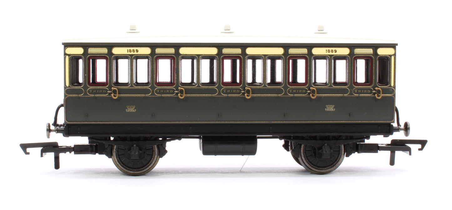 Pre-Owned GWR 4 Wheel 3rd Class Coach No.1889 (With Lights)