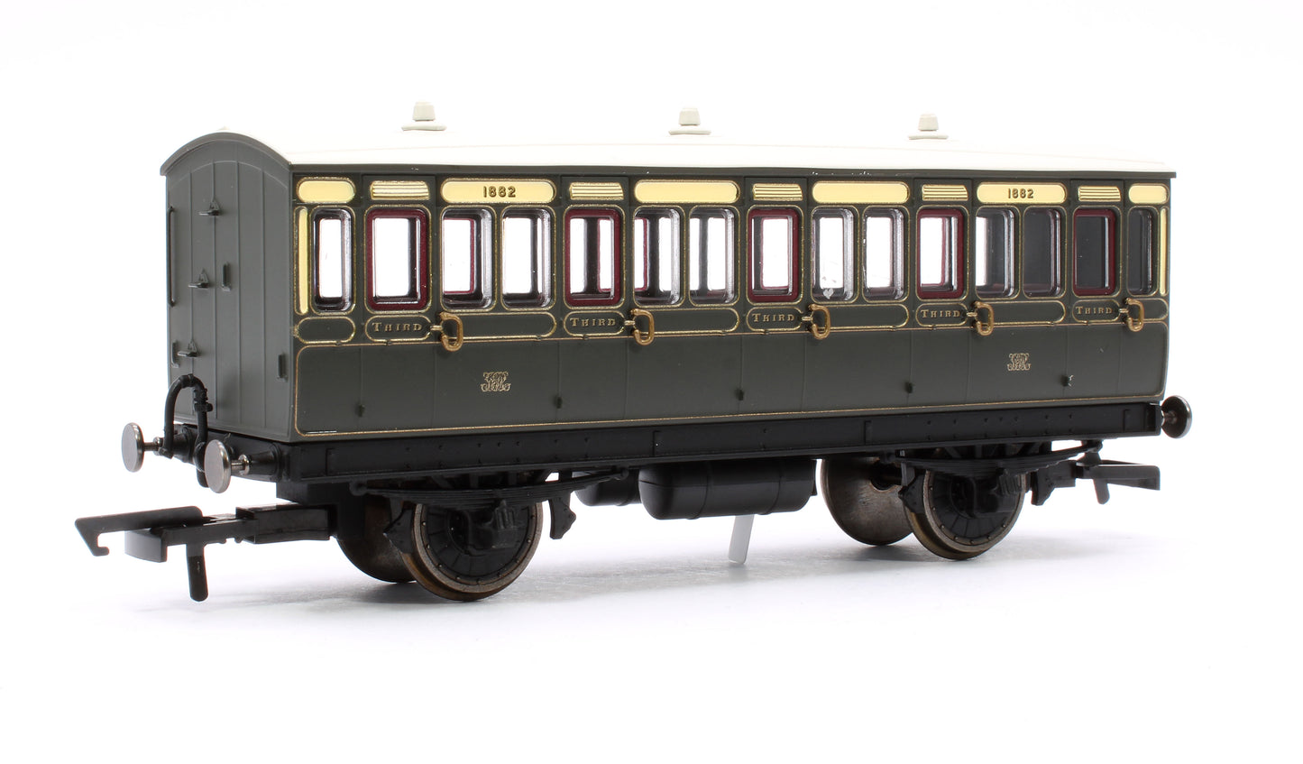 Pre-Owned GWR 4 Wheel 3rd Class Coach No.1882 (With Lights)